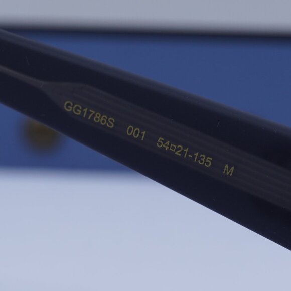 Gucci GG1786S 001 Rectangle Sunglasses - Dark Grey Opal/Grey - Picture 7 of 11